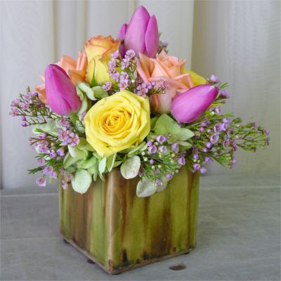 wrapped roses