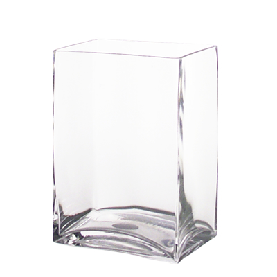 10" x 6" x 4" Rectangle Glass Vase