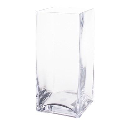 10" x 4" Tall Glass Block Vase