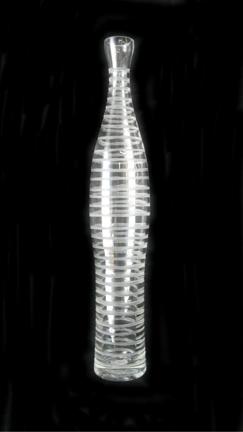 16" Clear Stripped Bud Vase