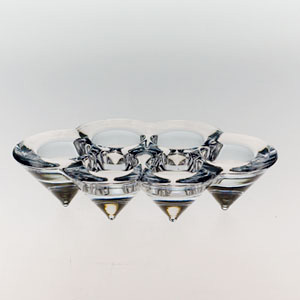 6part Diamond Tealight Holder  diamond, tea, light, holder, glass, votive, candle, 68006