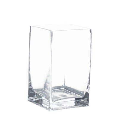 6" x 4" Tall Glass Block Vase