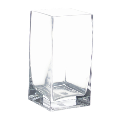 8" x 4" Tall Glass Block Vase