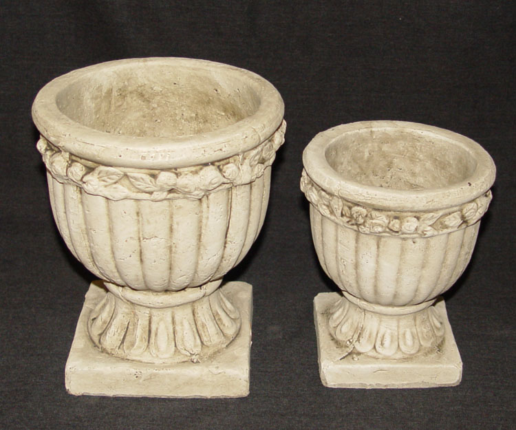 Top of Distressed Pompei Pedestal Pot