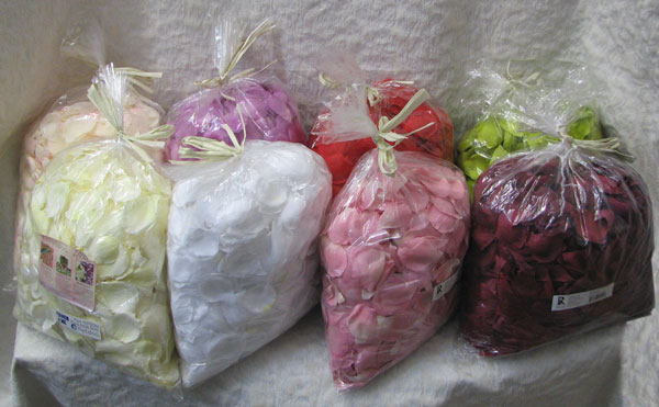 Cotton Fabric Faux Rose Petals