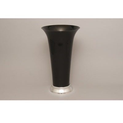 Plastic Trumpet Vase Black. Case of 12