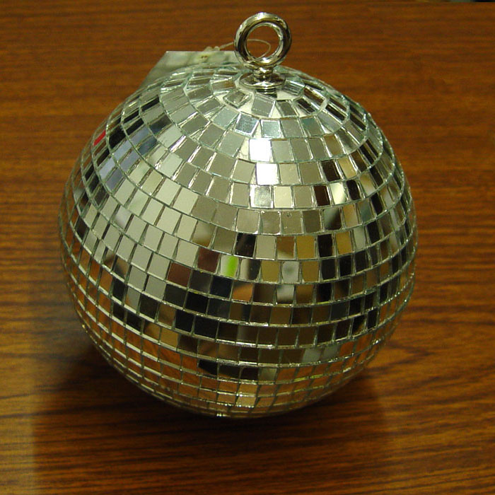 6" Hanging Disco Ball - Silver Mirror Ornament