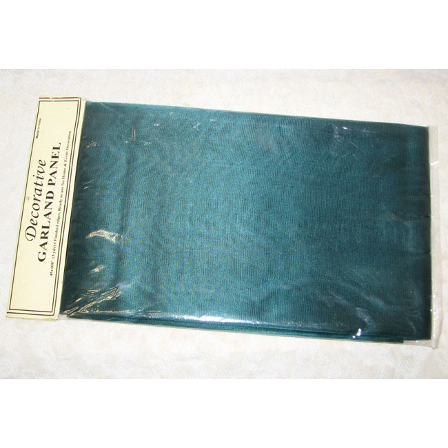 Dark Green Garland Panel Fabric