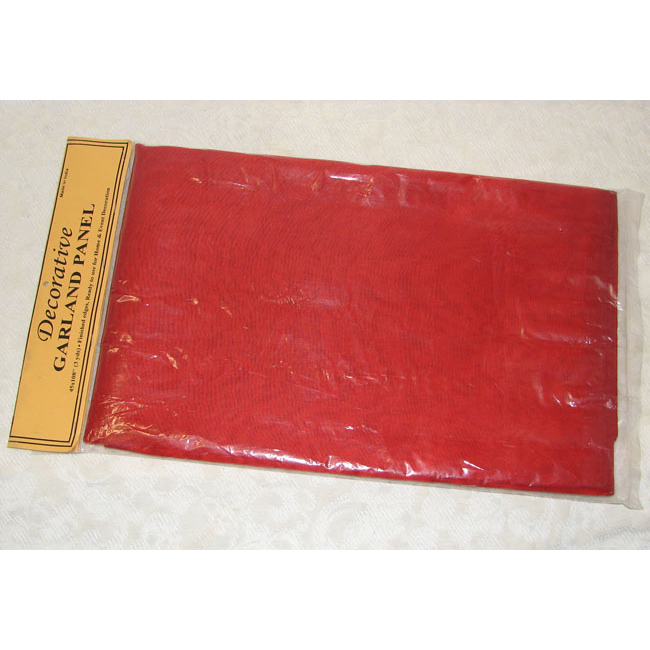 Red Garland Panel Fabric