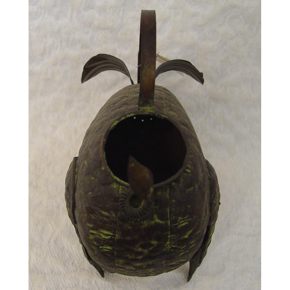 Metal Pig Watering Can Back