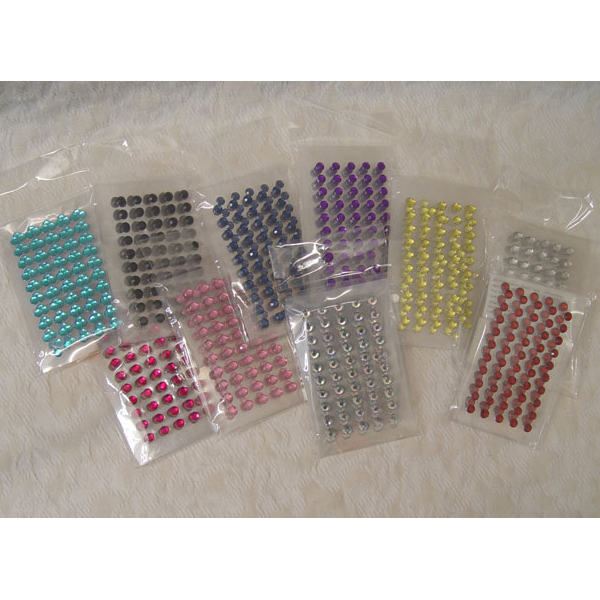 Handy floral rhinestone decals
