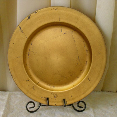 Wholesale Charger Plates $2.35 - Antique Gold