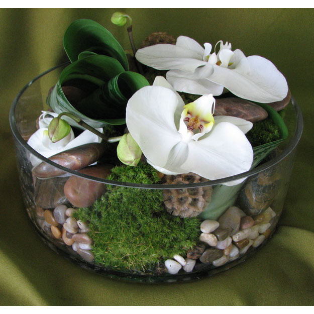Low Cylinder w/ Moss & Rocks