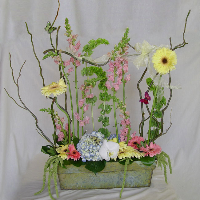 Planter w/ Snapdragons & Bells of Ireland