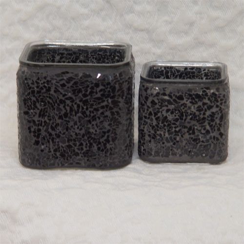 Black Mosaic Square Cube