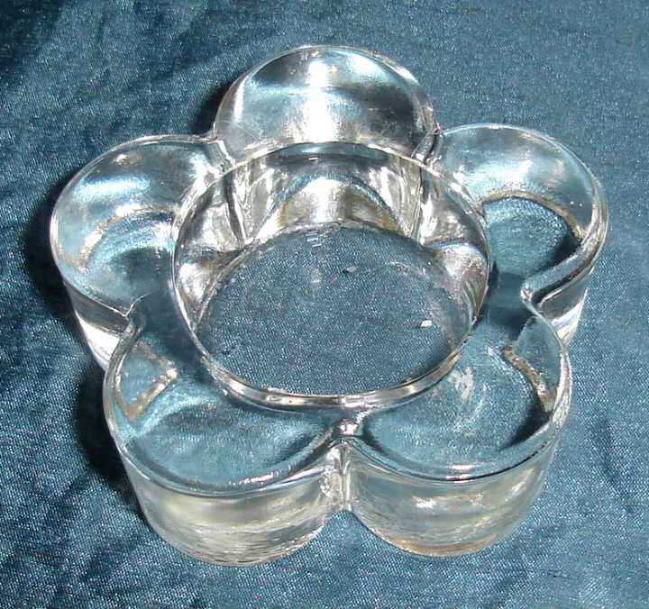 Glass Flower Tealight Holder