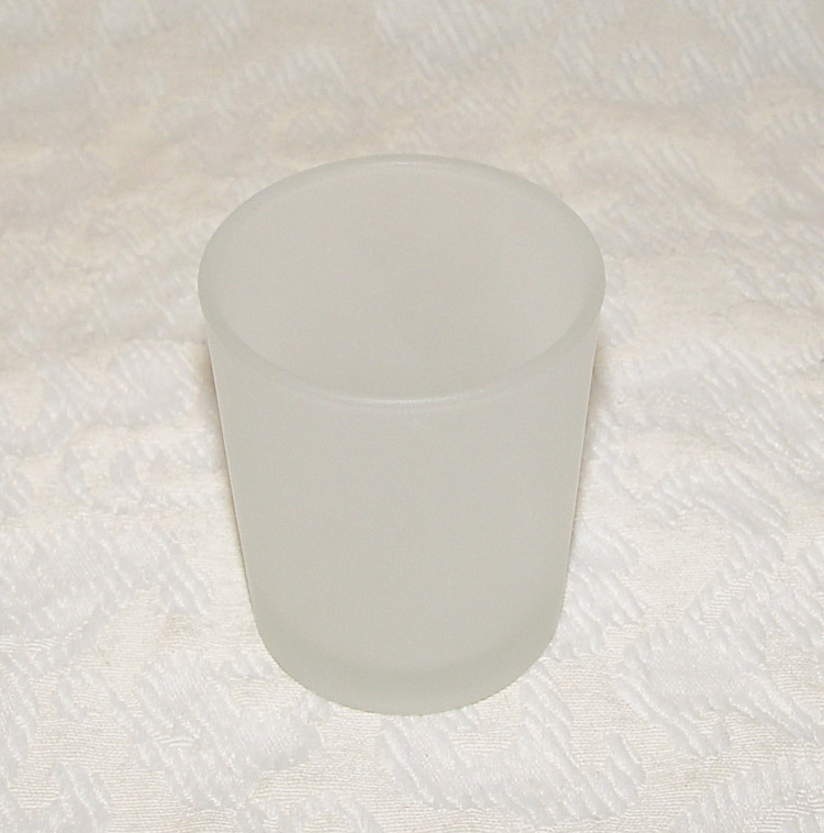 Frosted Cylinder Votive Candle Holder, 0.65 cents each