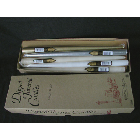 14.5" Ivory, taper candles