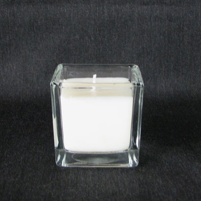 Square candle with glass holder
