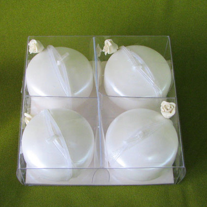 Round Votive Candle w/ Rose