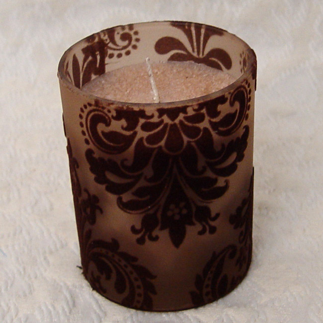 Chocolate Flocked Candle