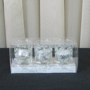 Clear Flocked Votive Candles