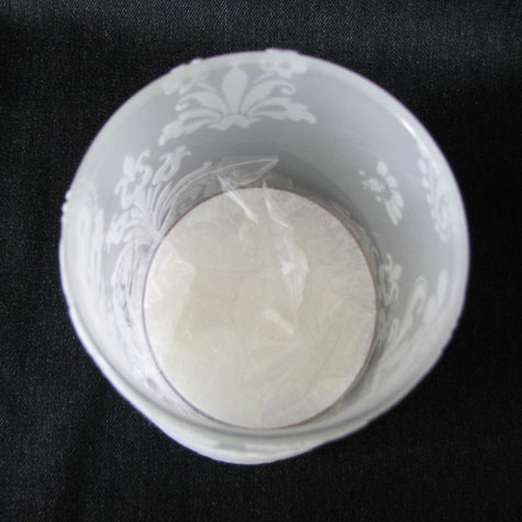 Flocked Glass with Votive