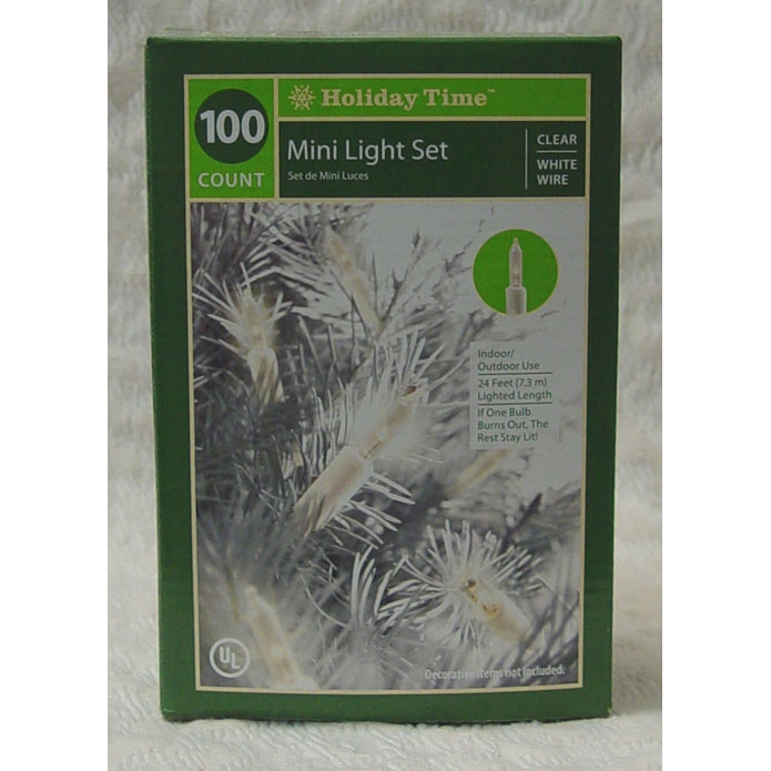 Holiday Lights - Clear Bulb - White Wire