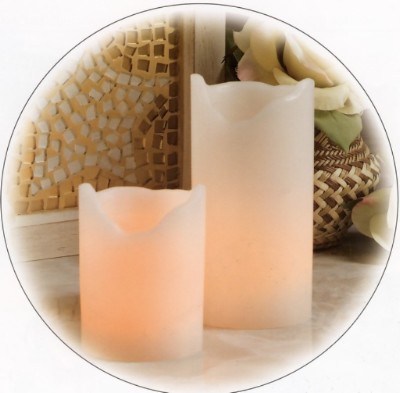 Flameless Melted Wax Pillar Candle