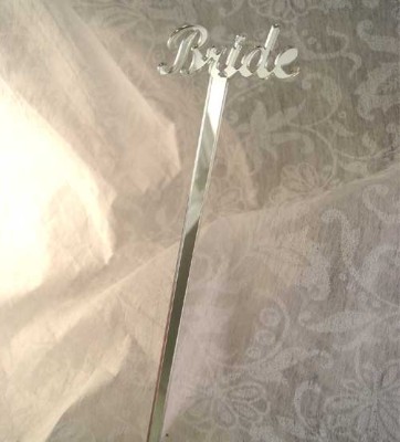 Acrylic mirror pick/Bride