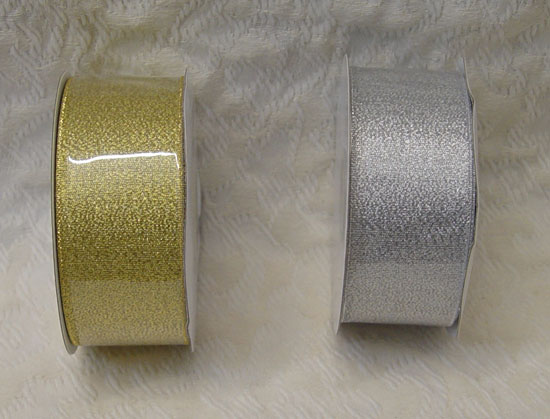1 1/2" Gold/Silver Holiday Ribbon