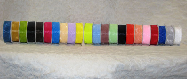 1.5" Wired Organza Ribbon