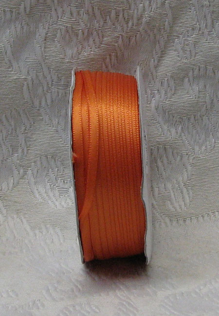 Orange Double Face Polyester Ribbon