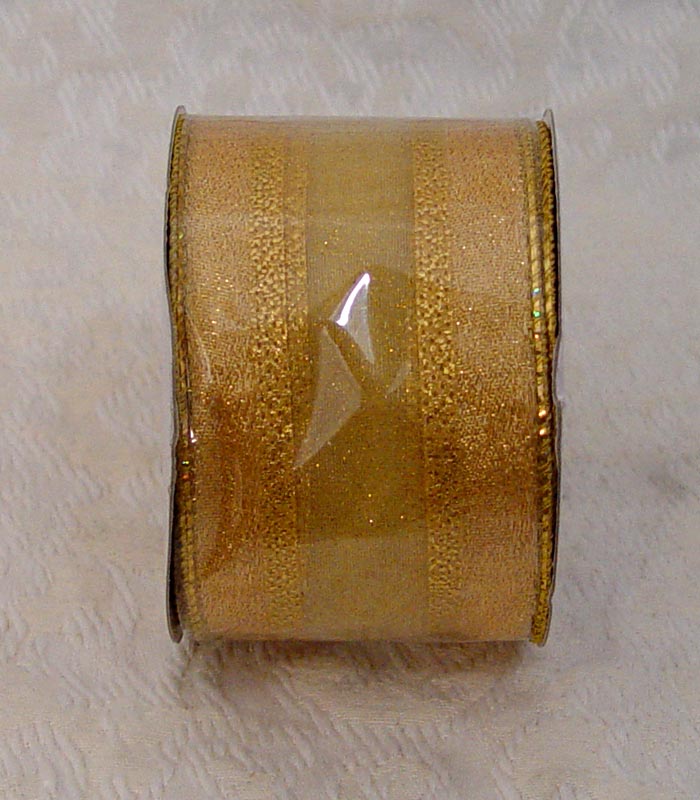 Deluxe Wired Nylon & Metallic Ribbon 2.5" x 10Y