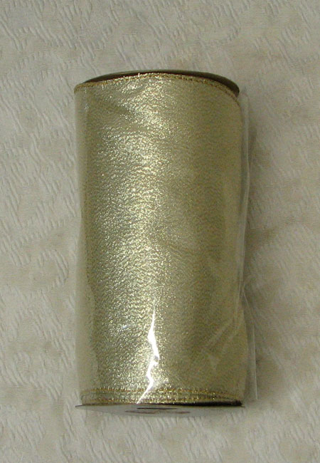 6" Wired Garland - Gold Lame Rib
