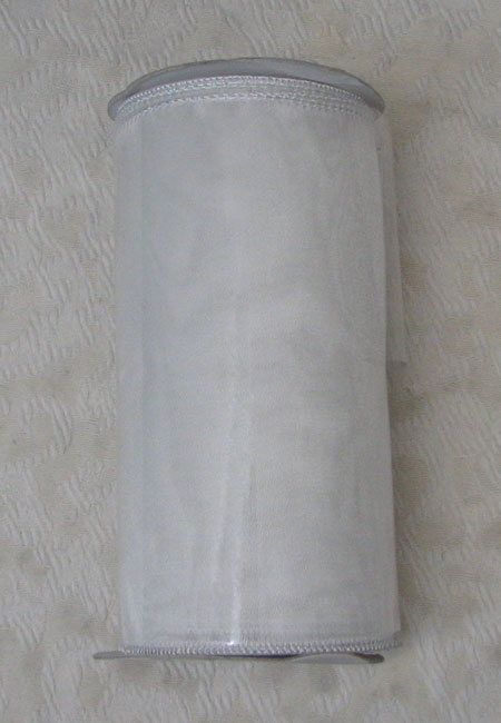 6" Sheer White Wired Garland