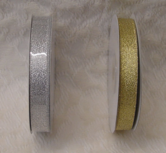 7/16" Gold/Silver Holiday Ribbon