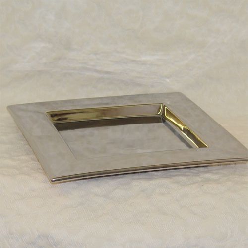 Silver Ceramic Platter 