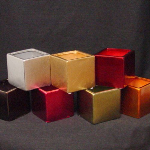 4" Colored Ceramic Cubes 