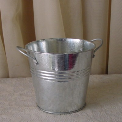 Small Galvanized Flower Bucket