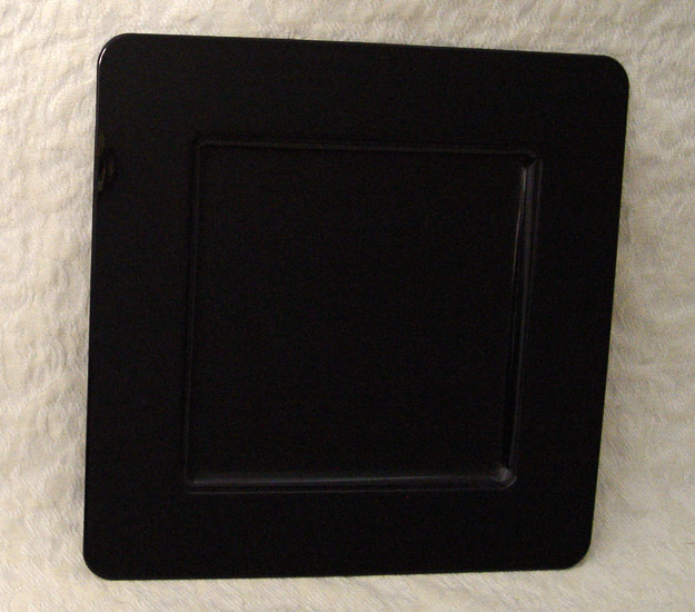 Square Charger Plate in Black