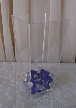 9" Plastic Tapered Square Open 4.5" x 4.5" Clear
