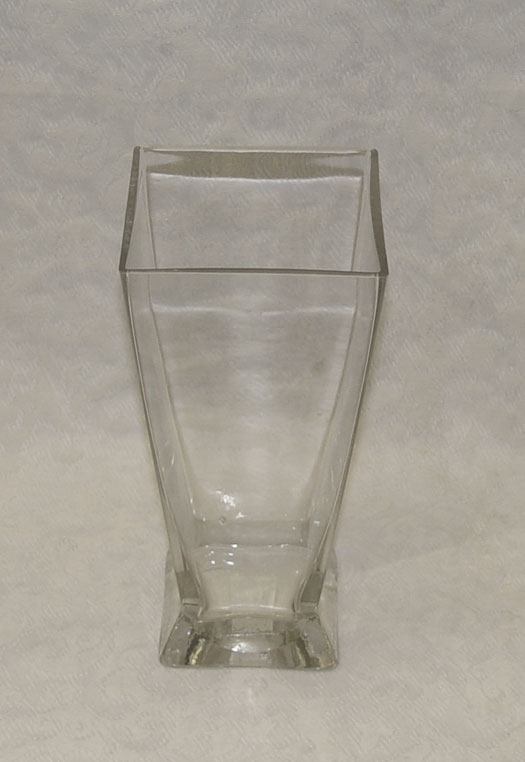10" Tapered Down Glass Vase