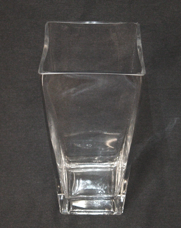 10" Tapered Clear Glass Vase
