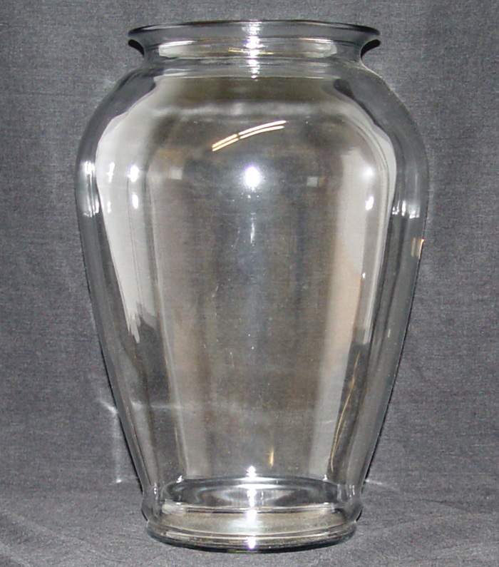 Item #: 4258 - 14.5" Clear Glass Ginger Vase