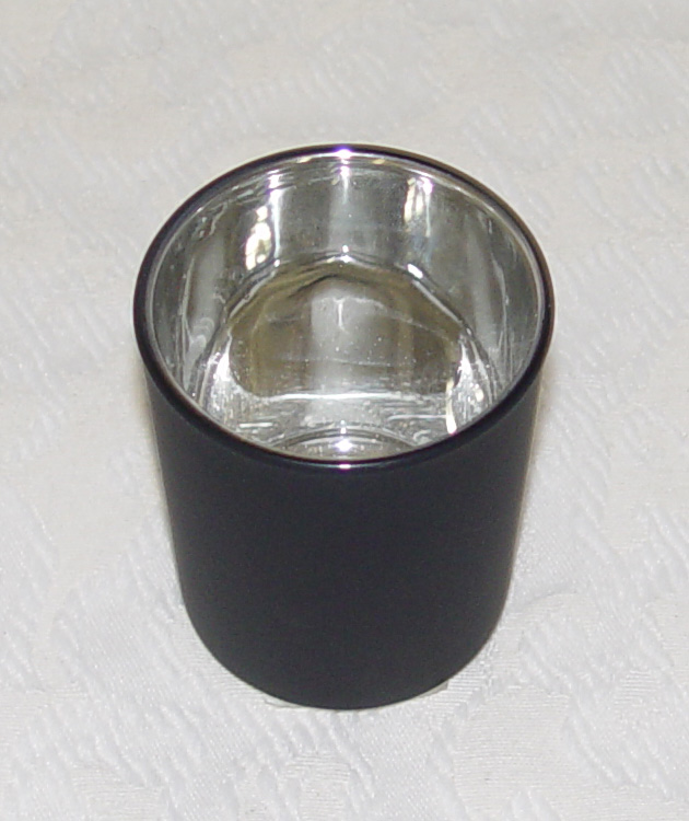 2 5/8" Matte Black Cylinder Votive Holder