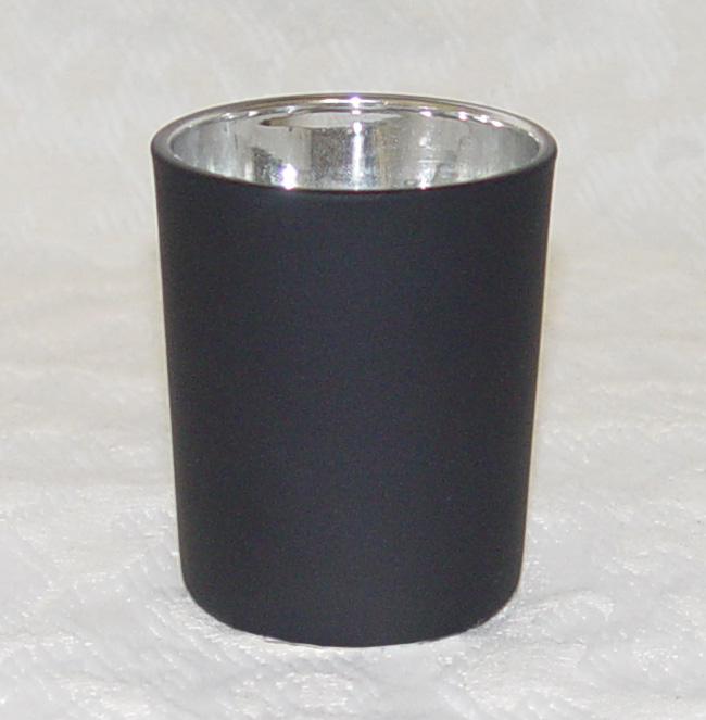 2 5/8" Matte Black Cylinder Votive Holder