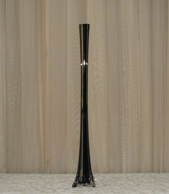 24" Black Eiffel Tower Vase