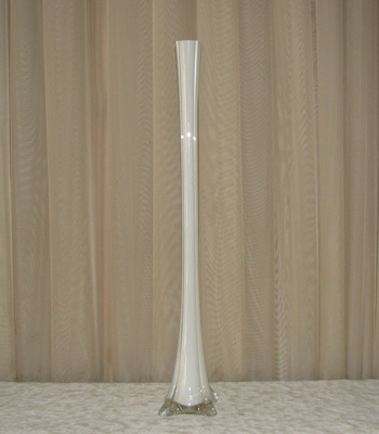 24" White Eiffel Tower Vase