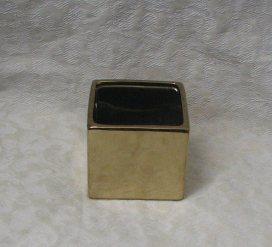 2" Gold Ceramic Cube